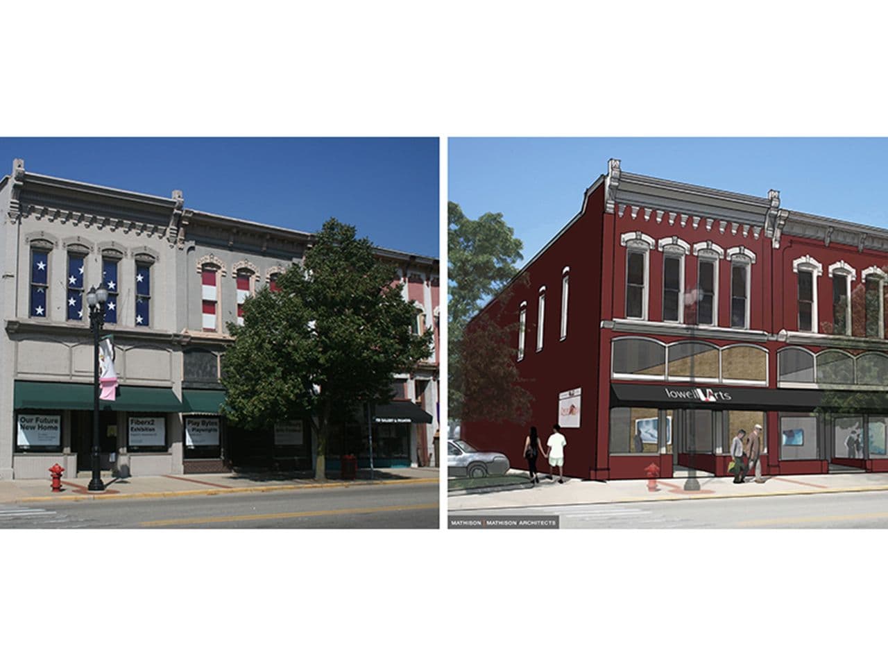 LowellArts Rendering + Before photo