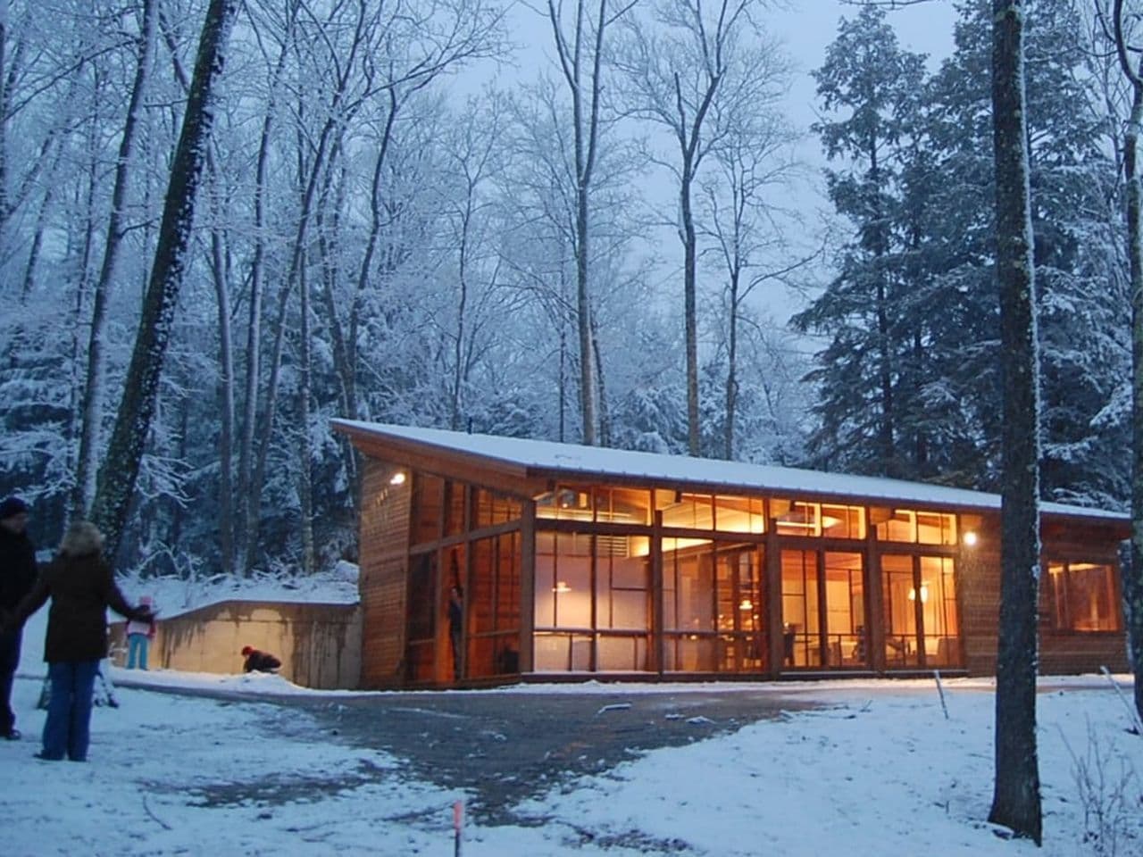 Berkshire Cabin in the snow