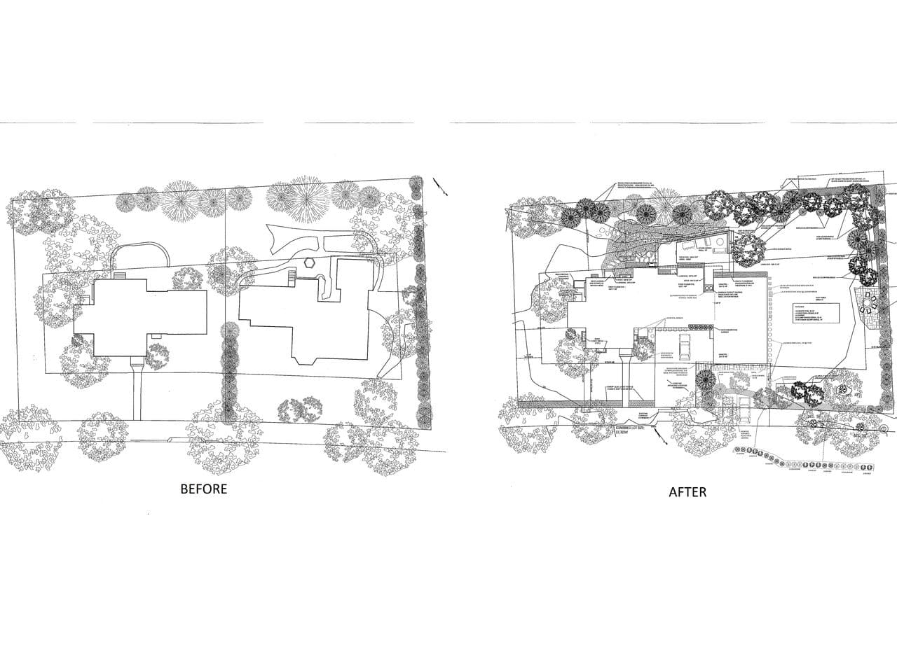 Chestnut Hill before and after plans