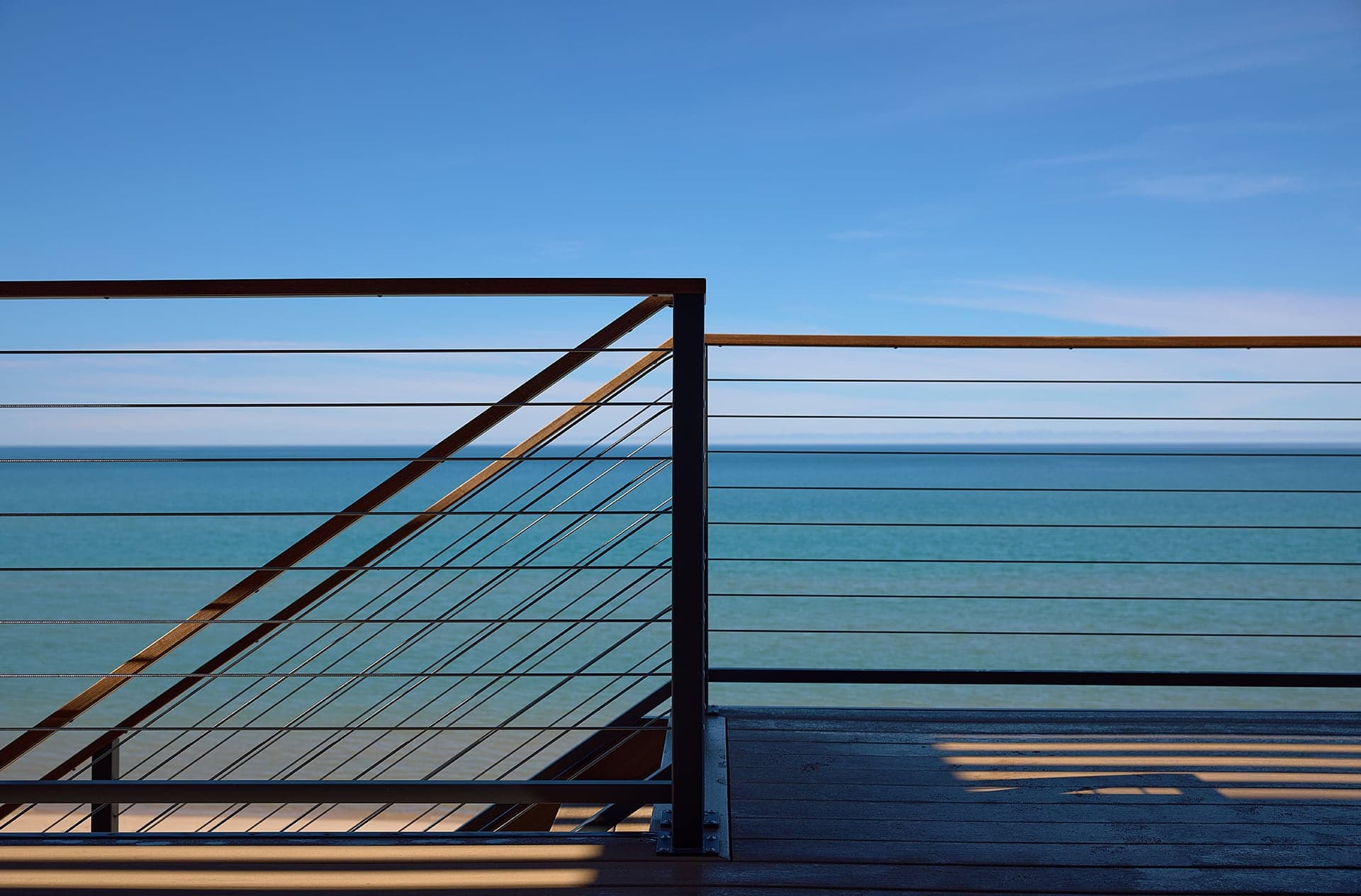 Lake Michigan Beach House exterior stair detail