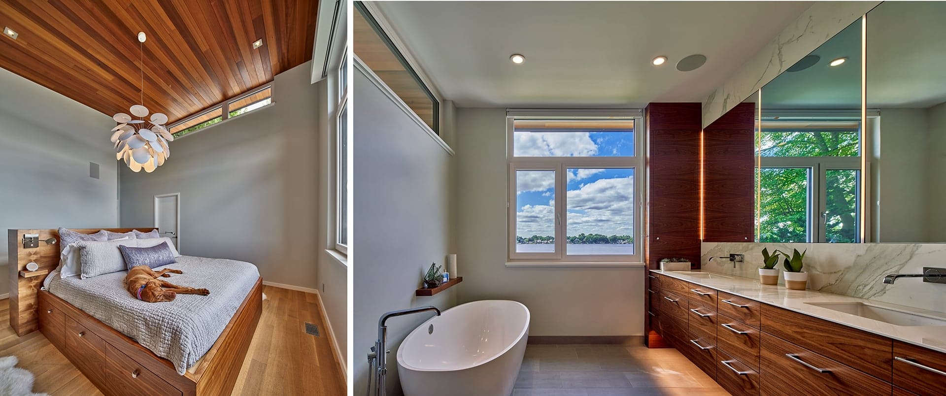 Silver Lake East bedroom and bathroom